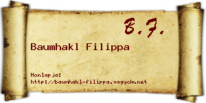 Baumhakl Filippa névjegykártya